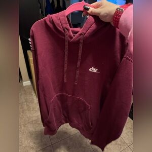 Nike hoodie MENS large burgundy
